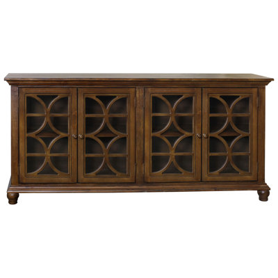 Frieso - Buffet demi-cercle à quatre portes - Brun
