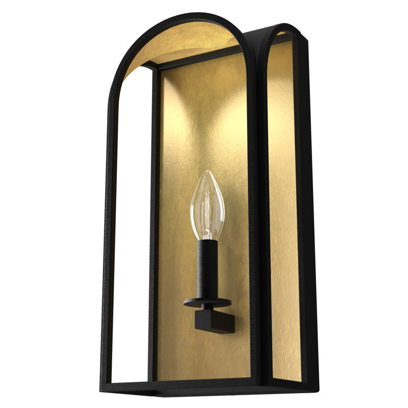 Hunter Dukestown 1 Light Sconce Wall Light Fixture, Natural Iron/Gold Leaf
