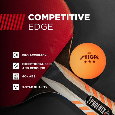 STIGA 24pk Orange 3-Star Table Tennis Balls