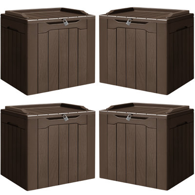 30 Gallon Waterproof & UV Resistant Lockable Deck Box ( Set Of 4 ) by GUNJI