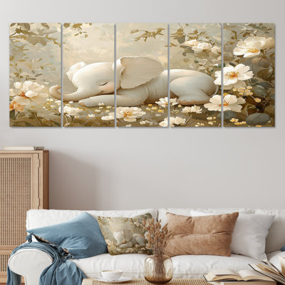 Nursery Elephant Grey Little Peanut - Nursery's Wall Art Set
