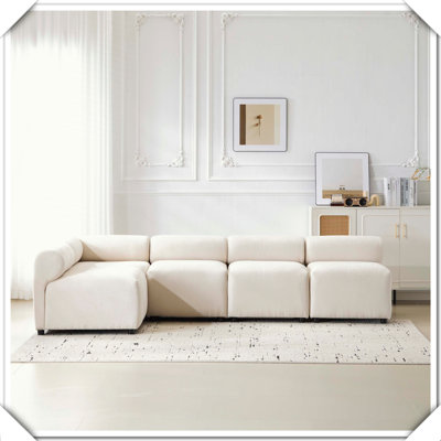 Canapé modulaire en chenille 5 pièces en L 5 pièces pour le salon