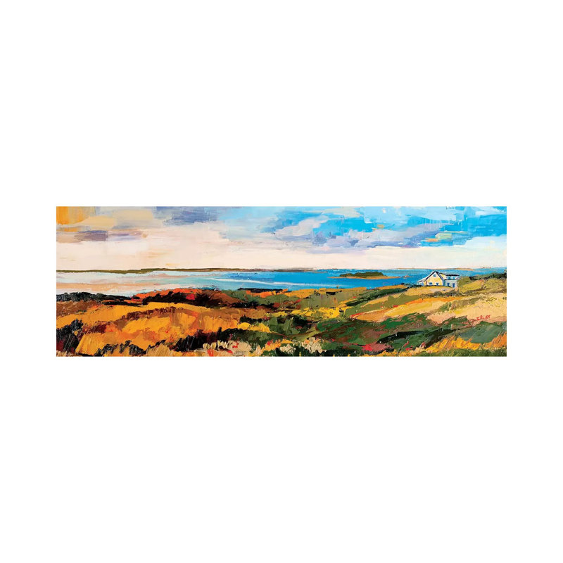 Cape Cod Vista by Maxine Shore - Wrapped Canvas Panoramic Painting, 30.48 cm H x 91.44 cm W x 3.175 cm D