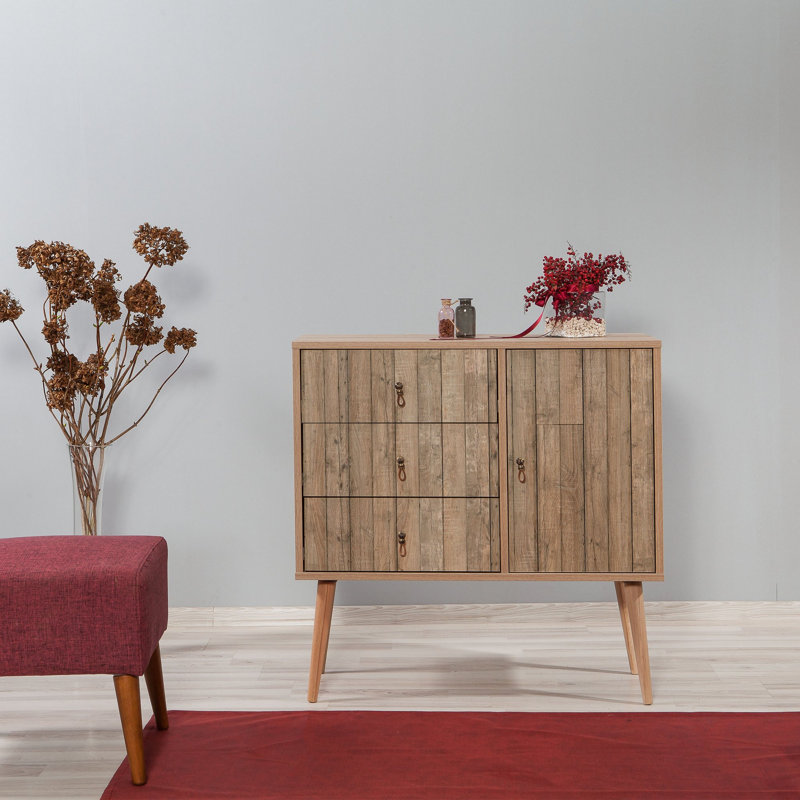 Commode combinée 3 tiroirs Borrego