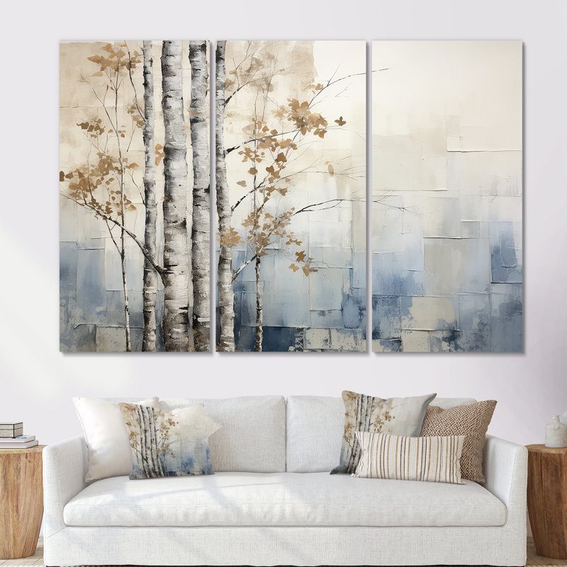 Croce - ensemble d'art mural forêt, Toile tendue, H 40 po x l 60 po x P 1 po