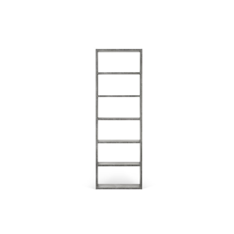 Pombal Standard Bookcase, 224cm H x 74cm W, Concrete