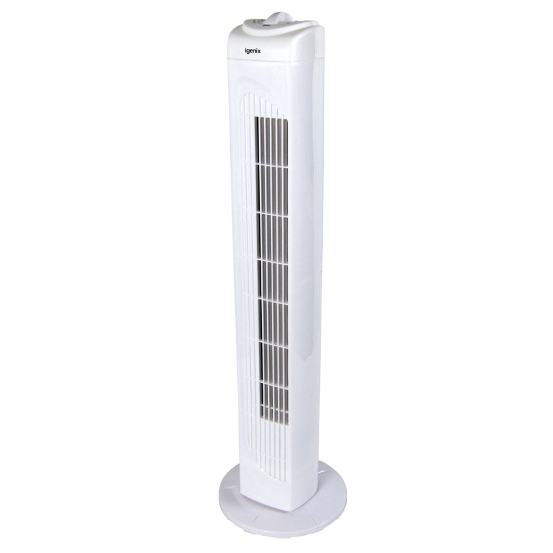 29 Inch Oscillating Tower Fan, White