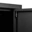 Armoire de rangement noire, séparateurs à hauteur réglable, poignées verrouillables, porte à ressort en métal exquis-120659685