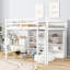 Lit mezzanine avec 8 tablettes et blanc - Organisez votre chambre à coucher facilement-1053560646