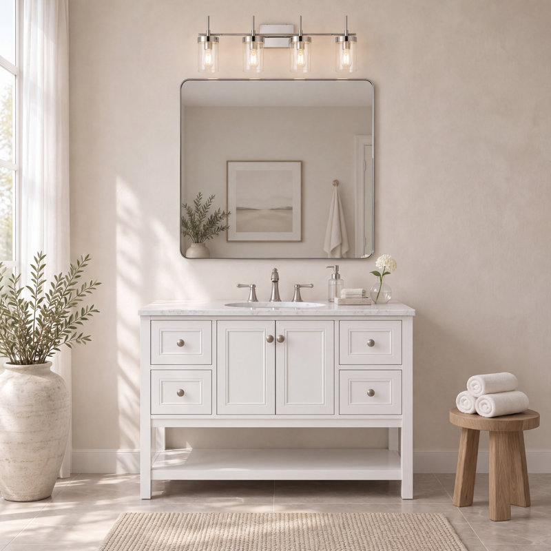Ensemble de meuble-lavabo simple 48 po Bonsai, Blanc
