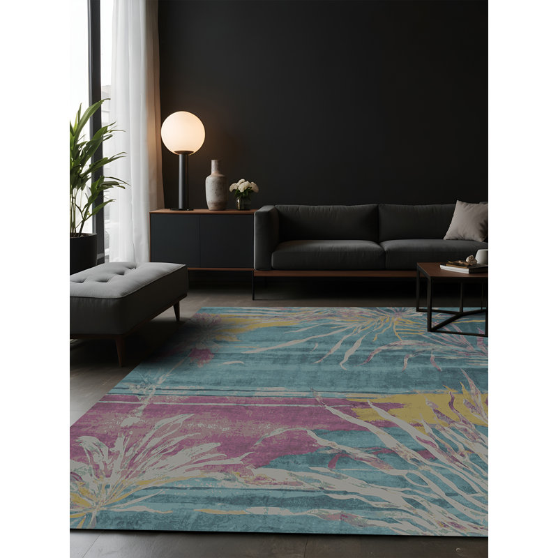 Tapis gris soyeux et moelleux, Square 3'