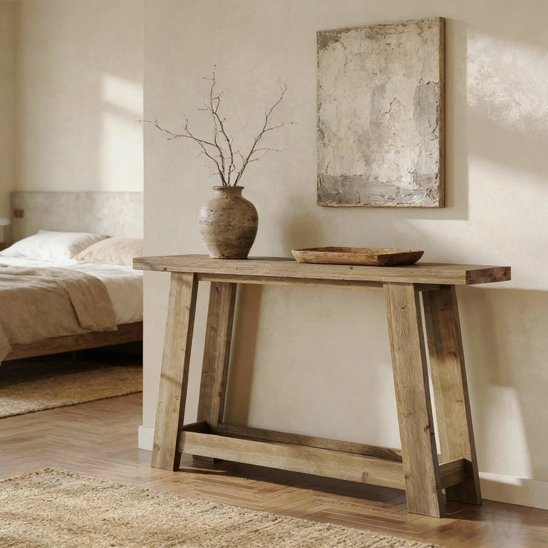 Narrow Sofa Table,Two-Tier Console Table,Wooden Entryway Table
