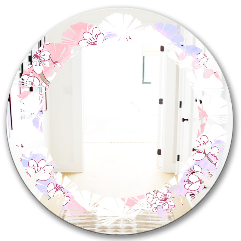Miroir mural sans cadre en forme de fleur american americana, 31,5 po x 31,5 po