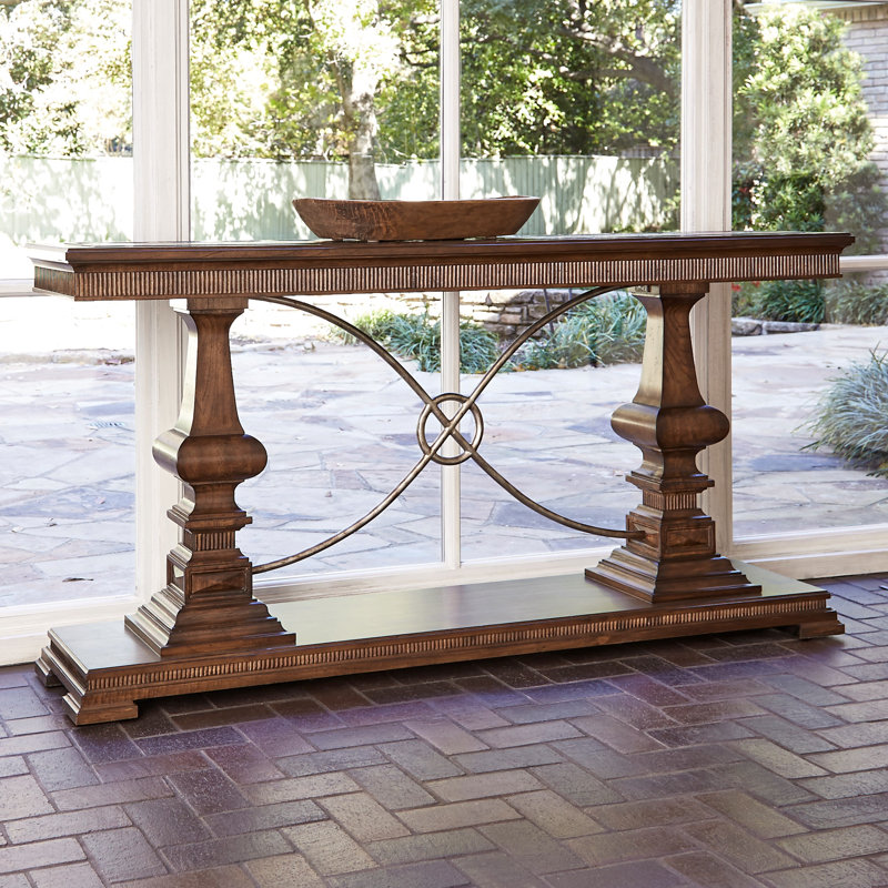 Woodford 72'' Solid Wood Top Console Table