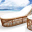 Chaise longue de plage inclinable pour l'extérieur