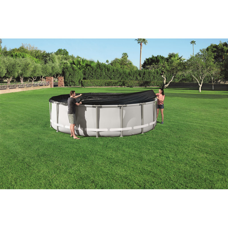 Bestway Flowclear Round Pool Cover for Above Ground Frame Pools (Cover Only), 16ft. W