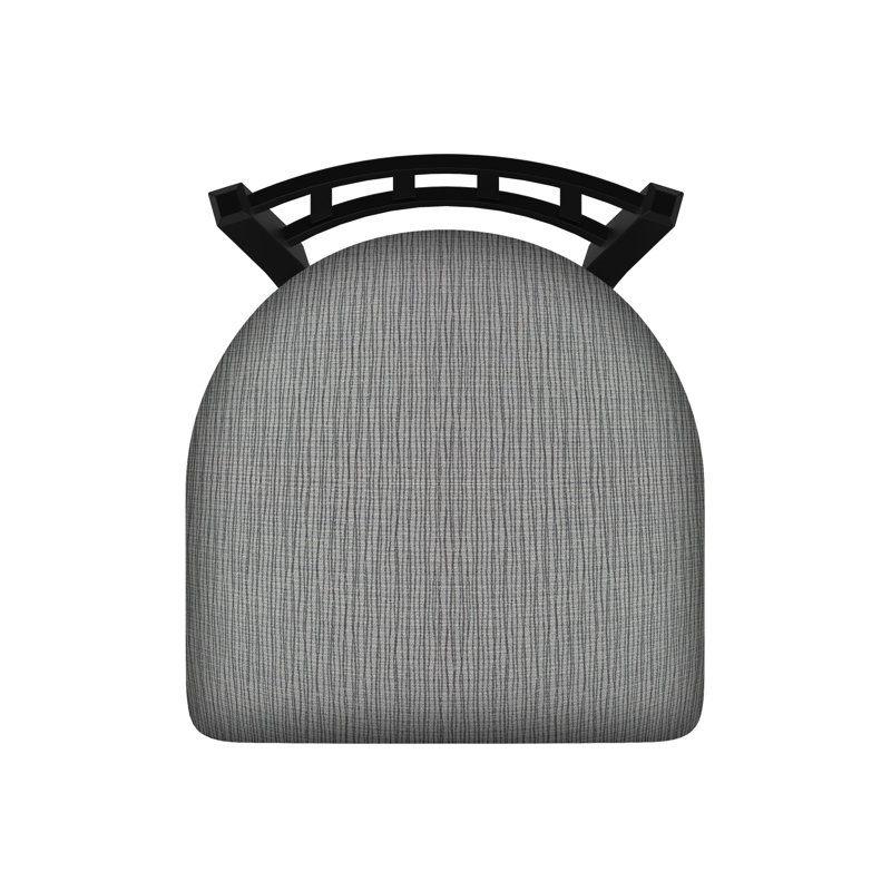 Chaise Contessa 610, Tissu graphique alpin, Noir froissé