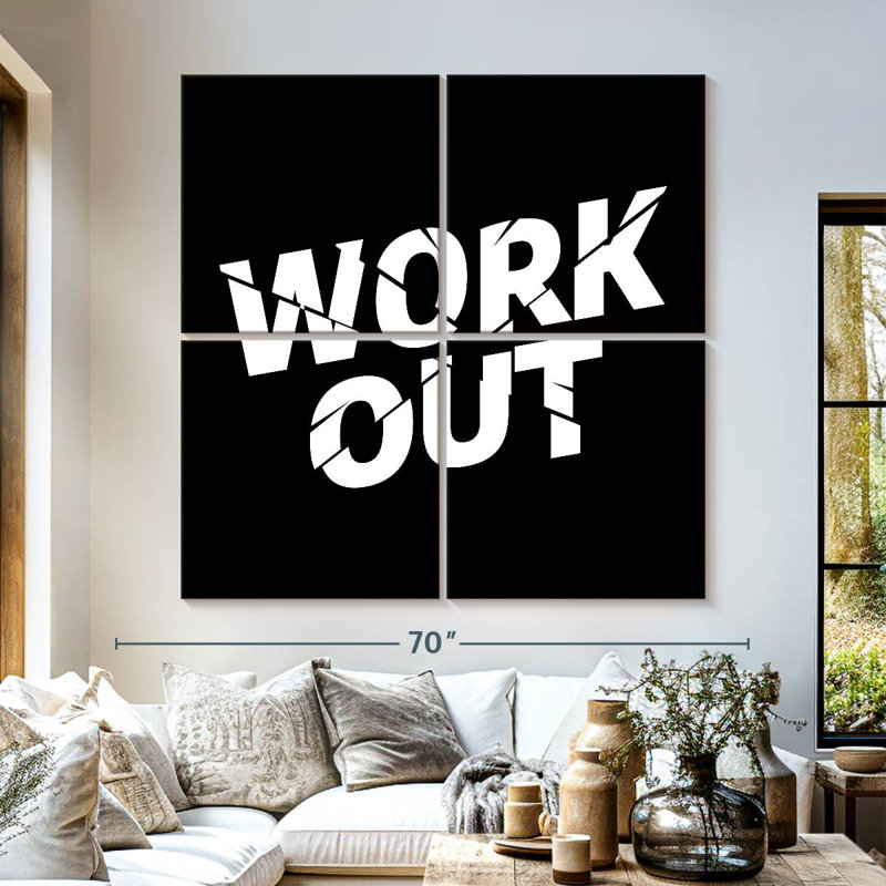 Kema Workout Typography, 57" H x 57" W