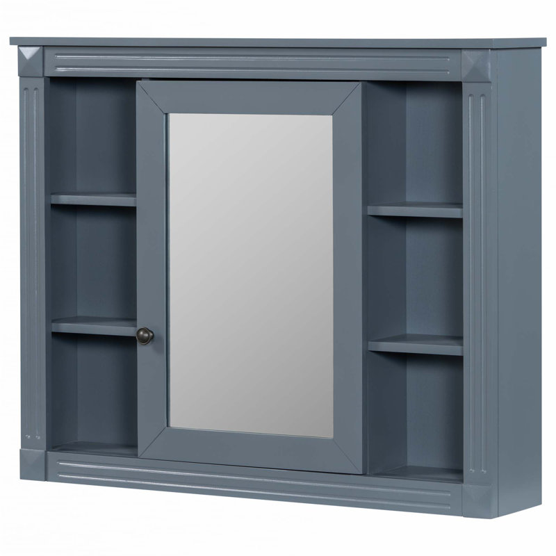 Armoire de rangement murale de salle de bain 35 po x 28 po, Bleu