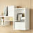 White Wall-Mounted Shelf Unit With 5 Shelf-300886930