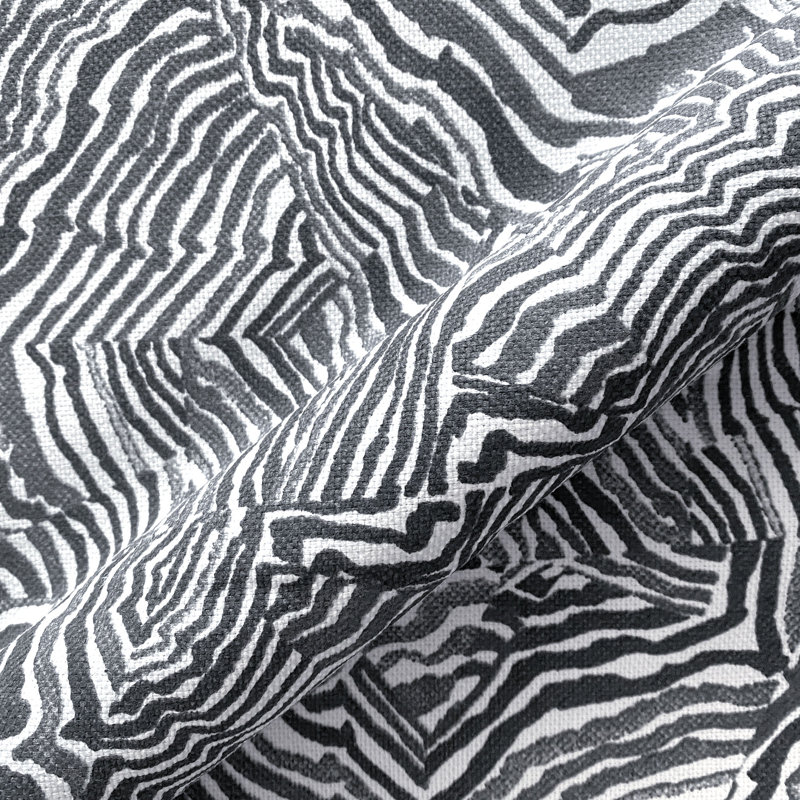 Percival Jagger Black Cotton Blend Fabric