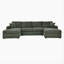 3 - piece corduroy double-chaise sectional-1947686469