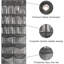 Paquet de 2 très grands organisateurs de chaussures suspendus au-dessus de la porte, organisateur de chaussures pour garde-robe, rangement pour chaussures, 12 + 6 poches Crytal, 8 crochets, noir (59 po x 21,6 po)-122916016