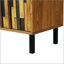 Buffet d'appoint moderne avec motif en bois droit, parfait pour un rangement élégant et un décor dans n'importe quel espace de vie-1082815043