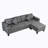 Upholstered L-Shaped Sectional Reversible-1605082806