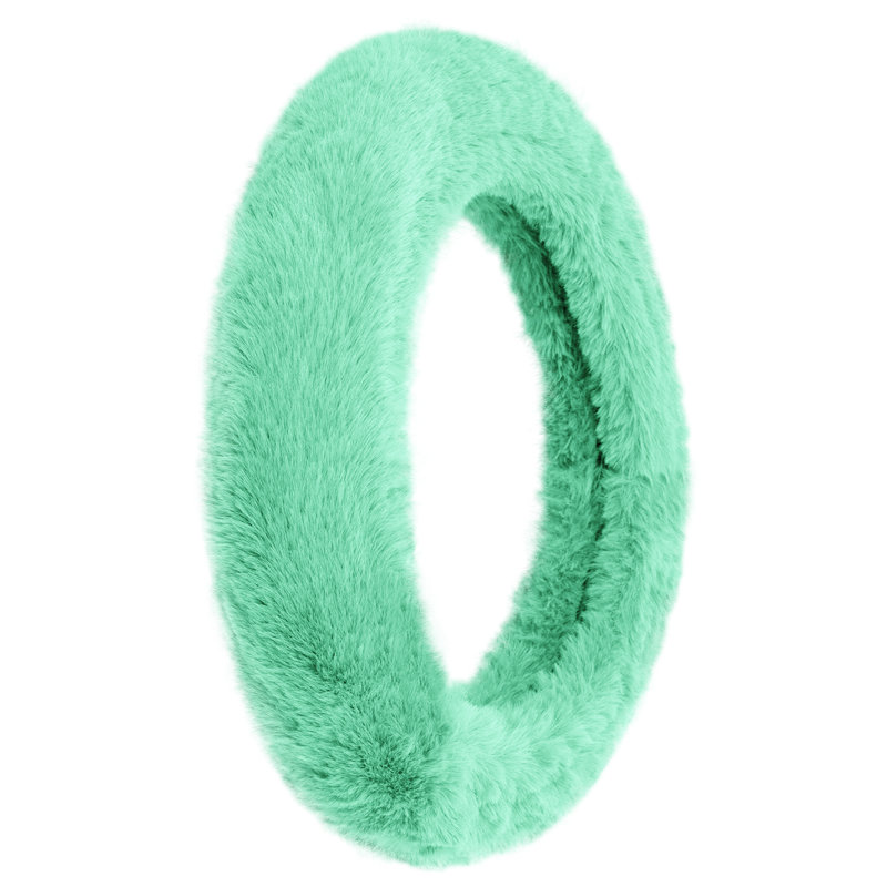 Housse de volant en fausse fourrure Doe16, Menthe