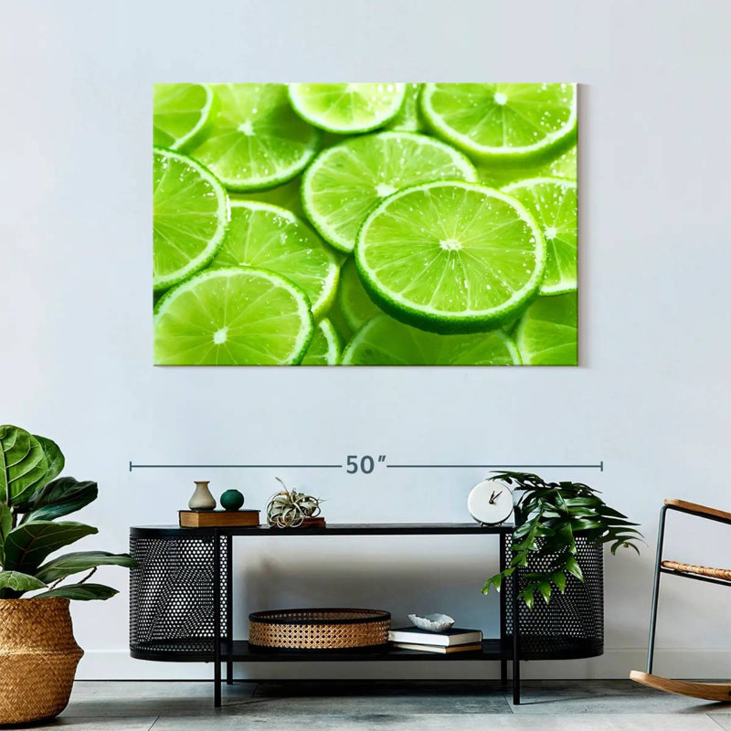 Yarlin Lime Slices, 30" H x 45" W