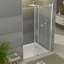 Porte de douche coulissante simple sans cadre de 48"-48 13/16" L x 76" H avec 5/16 po. Verre trempé transparent-53511883
