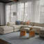 Coussin décoratif en toile de coton recyclé-122036849-122036845