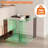 Acrylic End Table w/ Storage Modern Geometric Side Table Square Nightstand 18”H