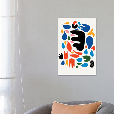 Abstract Flowers Decorative by Emmanuel Signorino - Wrapped Canvas Print
