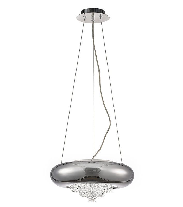 3 - Light Chandelier, Polished Chrome