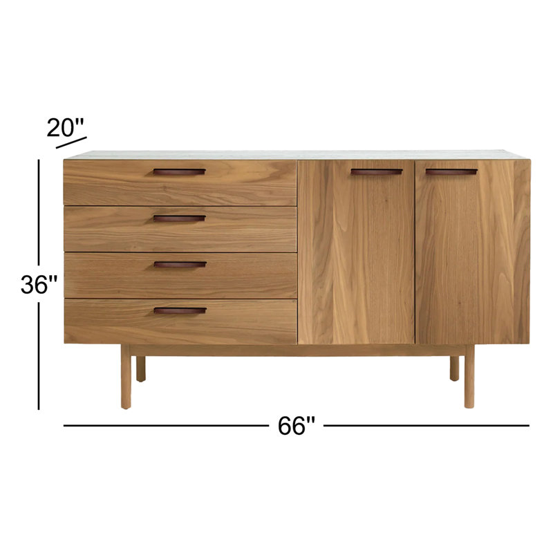 Shale 66'' W Sideboard, Walnut