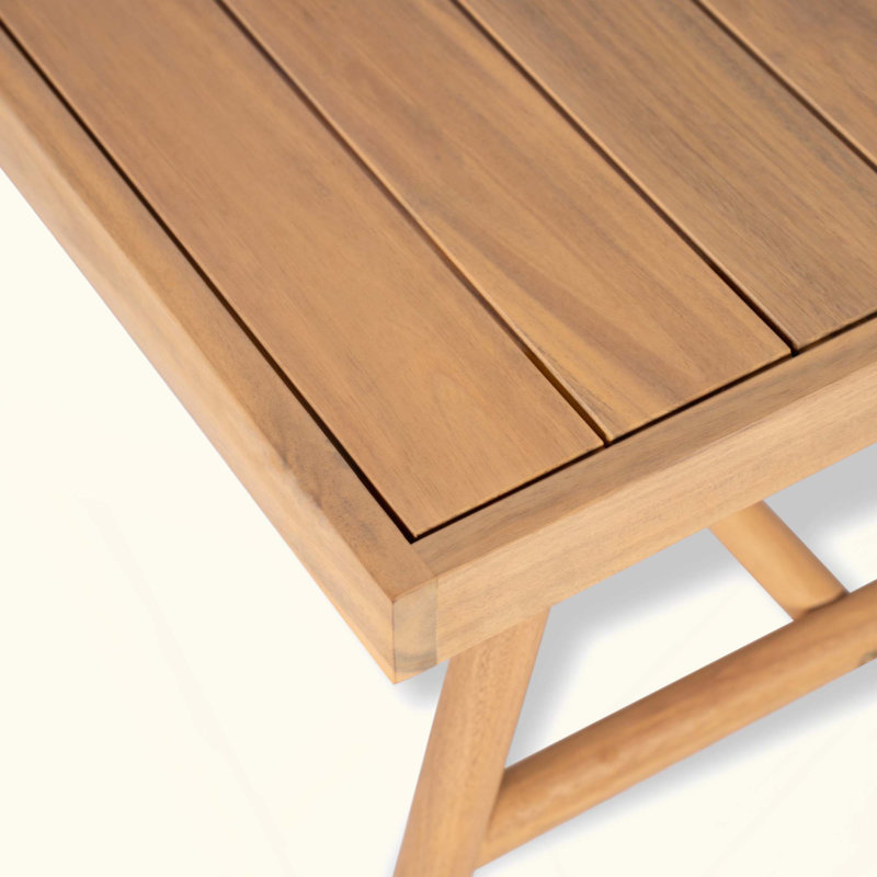 Table basse de patio en bois d'acacia