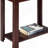 Wooden End Table With Marble Print Top