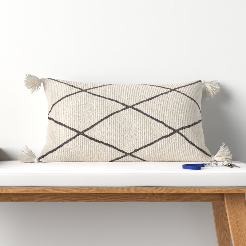 Hansen Geometric Lumbar Pillow, No Fill