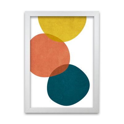 Yellow Red Blue Abstract Original - Print