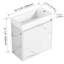 Lavabo de salle de bain moderne avec lavabo en résine et porte d'armoire à fermeture en douceur - Option de modernisation élégante de la baignoire Large et compact à fermeture facile