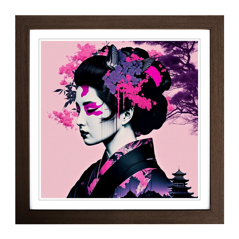 Single Picture Frame Print on Wood, Walnut