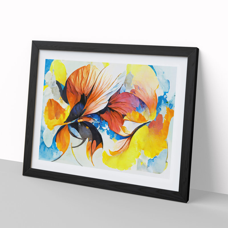 Flowers - Framed Print, Black Framed, 46cm H x 64cm W