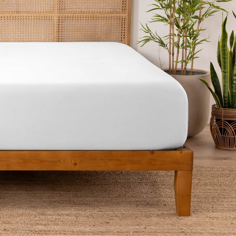 Rayon from Bamboo Fitted Sheet, Queen Fitted Sheet, White