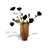 Brown Cylinder Modern Glass Table Vases