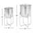 Nickson 2 Piece Metal Indoor Outdoor Planter with Removable Stand Set-1908020365