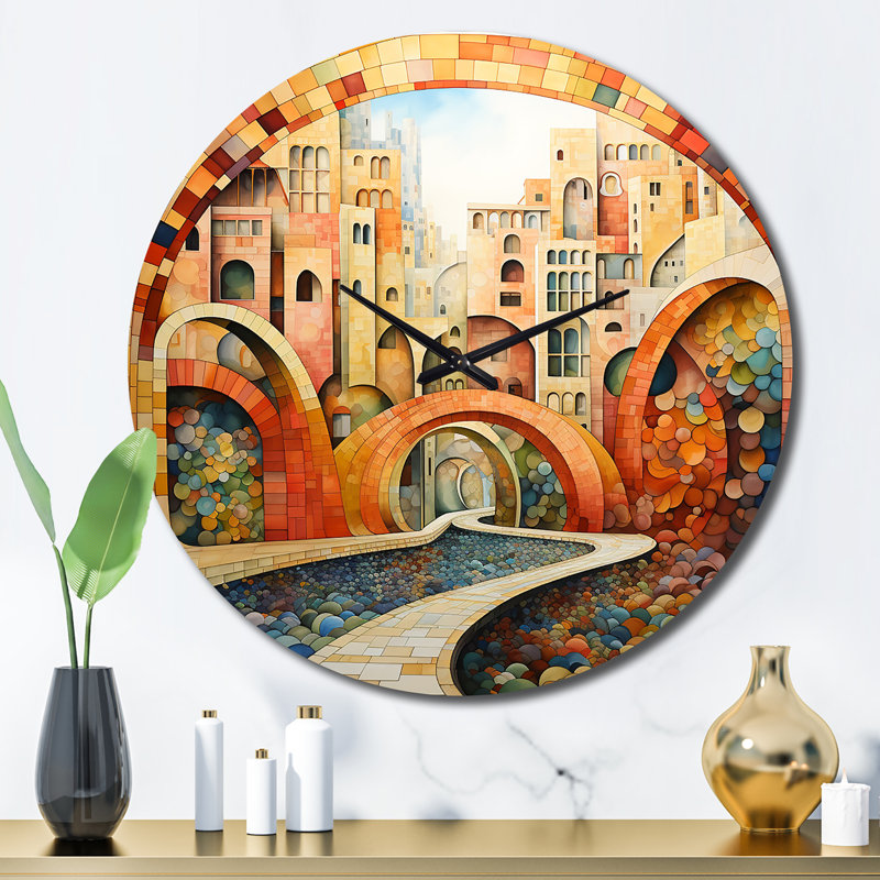 Horloge murale Orange Bridge, Grand