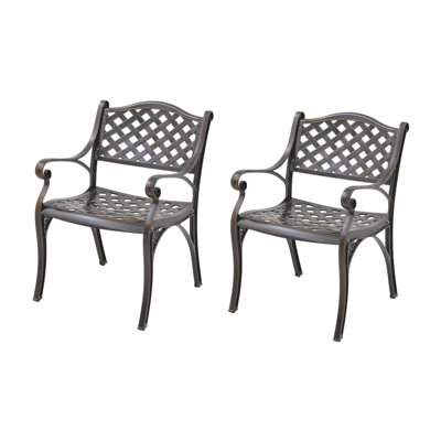 Abisaid Outdoor Stacking Dining Armchair by Darby Home Co