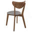 Chaise de salle à manger à dossier courbé brun clair et châtaignier (ensemble de 2)-765990925